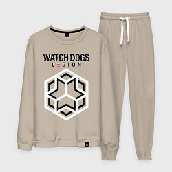 Костюм хлопковый мужской Футурологи Watch Dogs Legion, цвет: миндальный