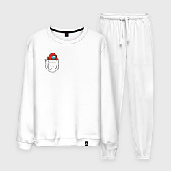 Костюм хлопковый мужской Among us, цвет: белый