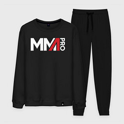 Костюм хлопковый мужской MMA, цвет: черный