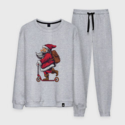 Мужской костюм Санта на самокате