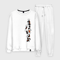 Костюм хлопковый мужской Haikyuu!!, цвет: белый