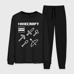 Костюм хлопковый мужской Minecraft, цвет: черный