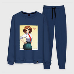 Костюм хлопковый мужской Ochako Uraraka, цвет: тёмно-синий