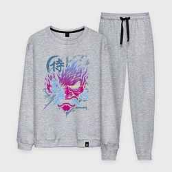 Костюм хлопковый мужской Cyberpunk 2077 Геометрия, цвет: меланж