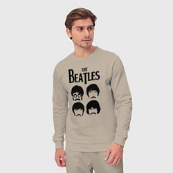 Костюм хлопковый мужской The Beatles Liverpool Four, цвет: миндальный — фото 2