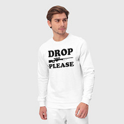 Костюм хлопковый мужской Drop Please, цвет: белый — фото 2