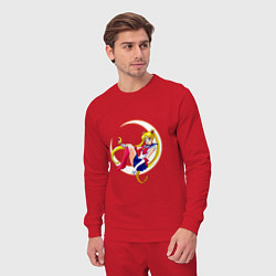 Костюм хлопковый мужской Sailor Moon, цвет: красный — фото 2