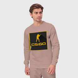 Костюм хлопковый мужской CS GO Z, цвет: пыльно-розовый — фото 2