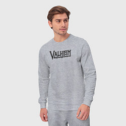 Костюм хлопковый мужской Valheim logo, цвет: меланж — фото 2