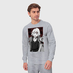 Костюм хлопковый мужской Джузо Сузуя, цвет: меланж — фото 2