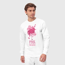 Костюм хлопковый мужской Pink paradise, цвет: белый — фото 2