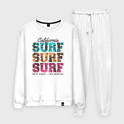 Костюм хлопковый мужской Surf, цвет: белый