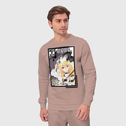 Костюм хлопковый мужской Ангел кровопролития, цвет: пыльно-розовый — фото 2