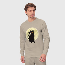 Костюм хлопковый мужской Moon Cat, цвет: миндальный — фото 2