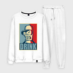 Костюм хлопковый мужской Bender, цвет: белый