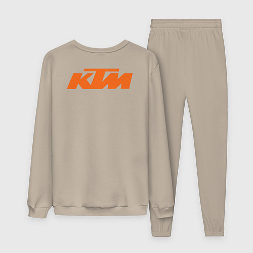 Мужской костюм KTM READY TO RACE спина Z / Миндальный – фото 2