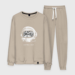 Костюм хлопковый мужской Astro-cat, цвет: миндальный