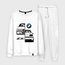 Костюм хлопковый мужской BMW M3 E 36 БМВ М3 E 36, цвет: белый