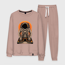 Костюм хлопковый мужской Космонавт диджей - cosmo DJ, цвет: пыльно-розовый