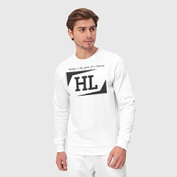 Костюм хлопковый мужской Hockey life HL logo, цвет: белый — фото 2