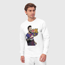 Костюм хлопковый мужской Lionel Messi Barcelona Argentina, цвет: белый — фото 2