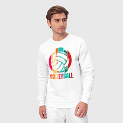 Костюм хлопковый мужской Волейбол, цвет: белый — фото 2