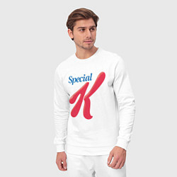 Костюм хлопковый мужской Special k merch Essential, цвет: белый — фото 2