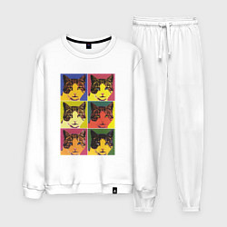 Костюм хлопковый мужской COM Энди Уорхол, цвет: белый