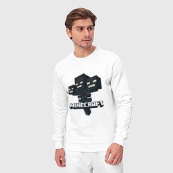 Костюм хлопковый мужской Визер Иссушитель Майнкрафт, цвет: белый — фото 2