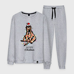 Костюм хлопковый мужской Сурикат новогодний, цвет: меланж