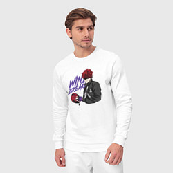 Костюм хлопковый мужской Vinny Hong, цвет: белый — фото 2