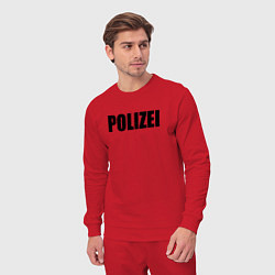 Костюм хлопковый мужской POLIZEI, цвет: красный — фото 2
