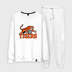 Костюм хлопковый мужской Football Tigers, цвет: белый