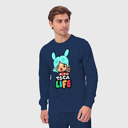 Костюм хлопковый мужской Toca Life, цвет: тёмно-синий — фото 2