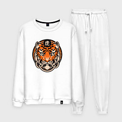 Костюм хлопковый мужской Amazing Tiger, цвет: белый