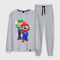 Костюм хлопковый мужской Mario Bros, цвет: меланж