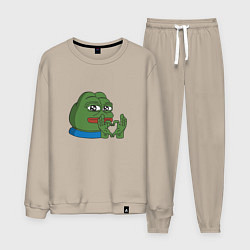 Костюм хлопковый мужской Pepe love пепе лов, цвет: миндальный