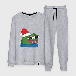 Костюм хлопковый мужской Pepe, pepe happy, Пепе хеппи, pepe happy new year, цвет: меланж