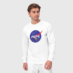 Костюм хлопковый мужской Pepe Pepe space Nasa, цвет: белый — фото 2