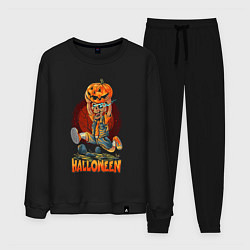 Костюм хлопковый мужской Halloween, цвет: черный