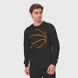 Костюм хлопковый мужской Баскетбольный мяч, цвет: черный — фото 2
