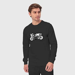 Костюм хлопковый мужской Blink 182 лого, цвет: черный — фото 2