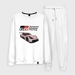 Костюм хлопковый мужской Toyota Gazoo Racing Team, Finland, цвет: белый