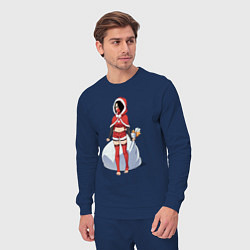 Костюм хлопковый мужской Christmas Girl, цвет: тёмно-синий — фото 2