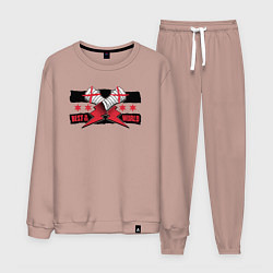 Костюм хлопковый мужской CM Punk AEW BITW, цвет: пыльно-розовый