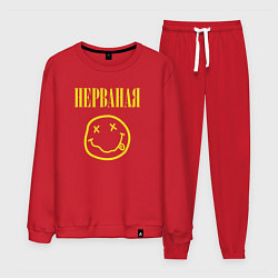 Костюм хлопковый мужской Футба целая, не рванная, цвет: красный