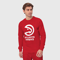 Костюм хлопковый мужской Атланта Хокс, Atlanta Hawks, цвет: красный — фото 2