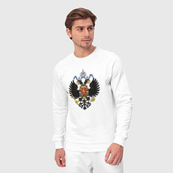 Костюм хлопковый мужской Черный орел Российской империи, цвет: белый — фото 2