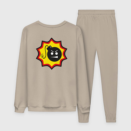 Мужской костюм Крутой Сэм Эмблема спина / Миндальный – фото 2