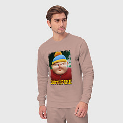 Костюм хлопковый мужской Eric Cartman 3D South Park, цвет: пыльно-розовый — фото 2